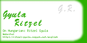 gyula ritzel business card